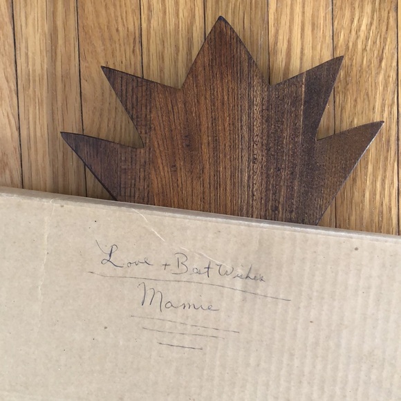 Vintage Japan Wood Pineapple Cheese Platter Server With Tile Insert And Knife - Picture 13 of 16